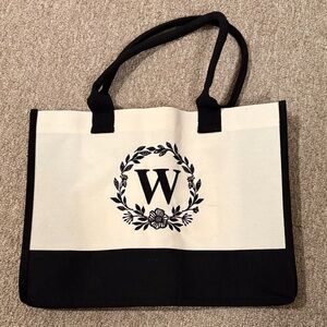 Elegant Black and White Tote Bag